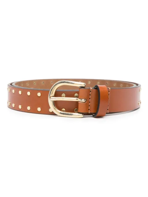 ISABEL MARANT Zap stud-embellished belt Brown CE015CFAB1B21A