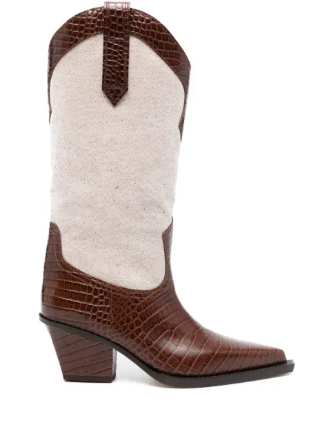 Paris Texas Rosario 60mm two-tone boots Brown PX1278XCOCV