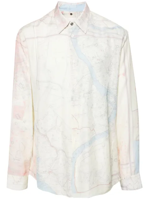 OAMC map-print shirt Neutrals 24E28OAU96VICOA020
