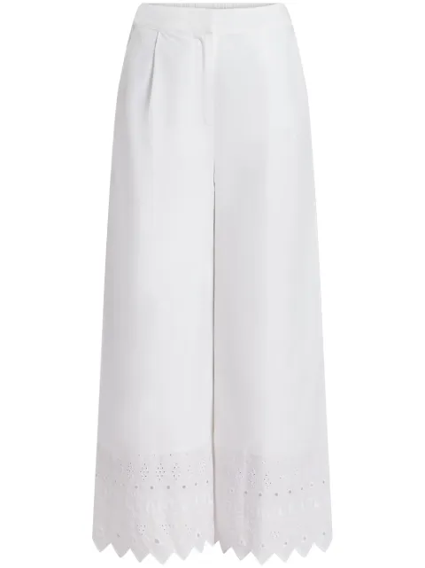 Karl Lagerfeld embroidered trousers White 241W1004