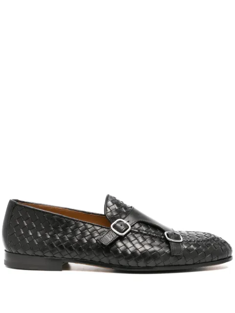 Doucal's interwoven leather monk shoes Black DU3154PANNUF195NN00