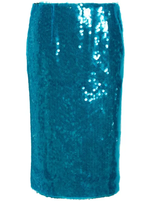 16Arlington Delta sequinned midi skirt Blue S080SS24