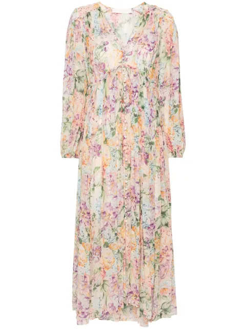 ZIMMERMANN Halliday floral-print maxi dress Neutrals 7384DSS241
