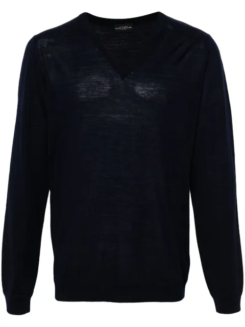 Ballantyne V-neck wool jumper Blue B2P15516W02