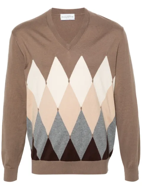 Ballantyne argyle intarsia-knit jumper Brown B2P00114CA8