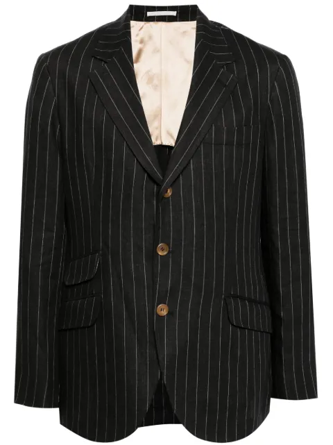 Brunello Cucinelli pinstripe virgin wool blazer Grey MB4017BWDC002