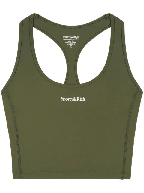 Sporty & Rich Serif Logo sports tank top Green TSAW2316MS