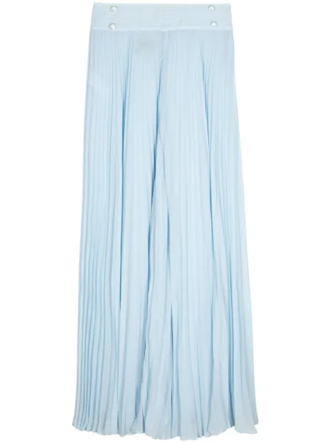 Edward Achour Paris pleated wide-leg trousers Blue 060907642