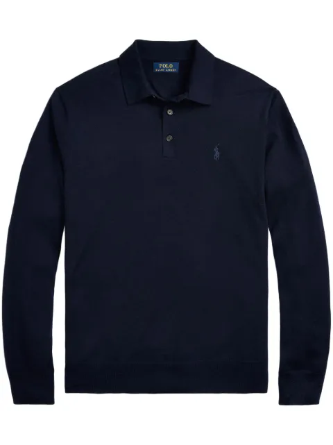 Polo Ralph Lauren long-sleeved wool polo shirt Blue 710941104001
