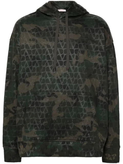 Valentino Garavani Toile Iconographe camouflage hoodie Green VMF25EABA