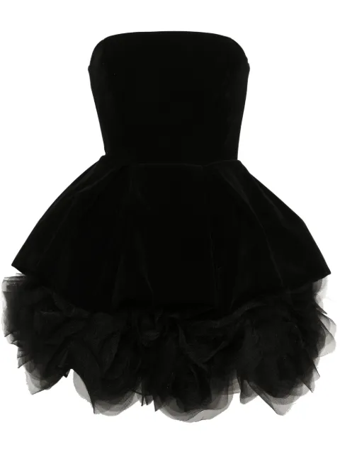 Ana Radu strapless velvet mini dress Black 40817