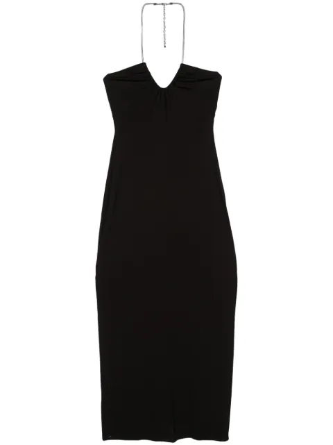 Michael Michael Kors ruched halterneck dress Black MS482CLAPQ