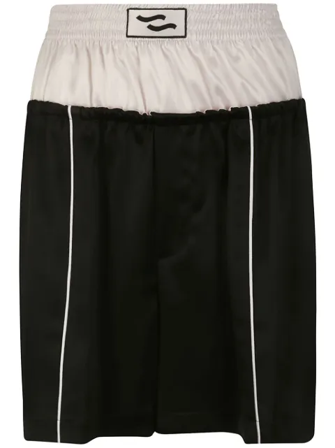 Ssheena Pajino logo-appliqué shorts Black 24SSPAJINOTS24001