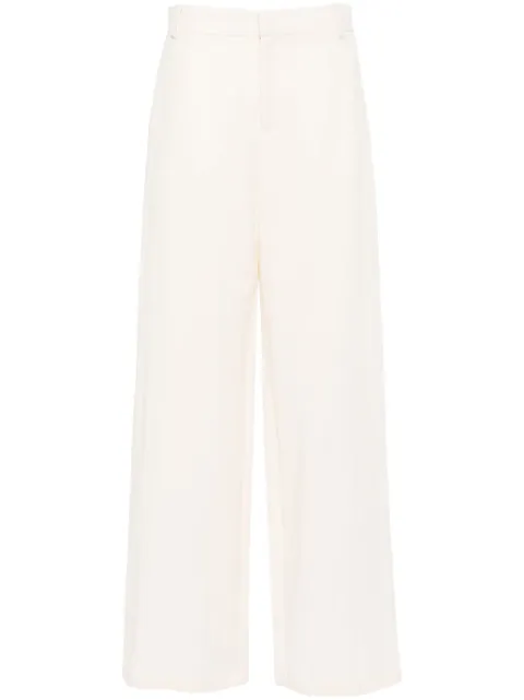 Blumarine crinkled wide-leg trousers Neutrals P444P051A