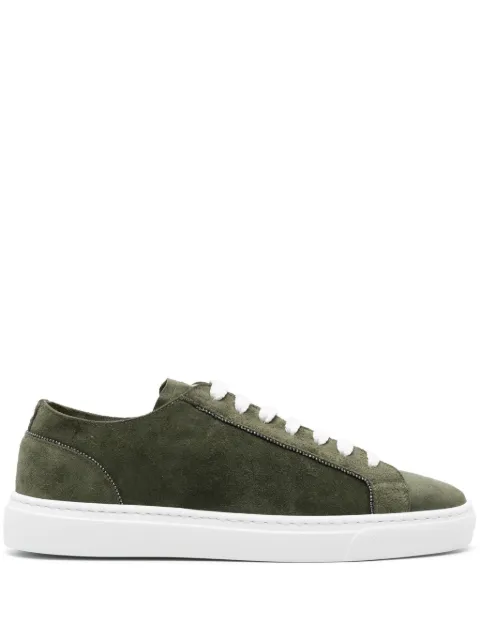 Doucal's chain-detailed suede sneakers Green DD8707ERICUY229IV34