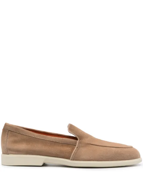 Santoni almond suede loafers Brown MGAR18829TICSEAAM13