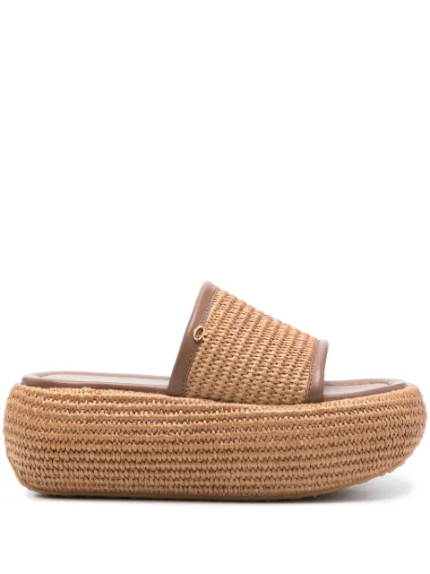 Gianvito Rossi 60mm woven raffia espadrilles Brown G1544060RICMCF
