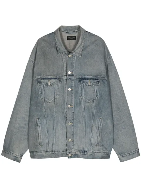 Balenciaga reflective-logo jacket Blue 790487TQW55