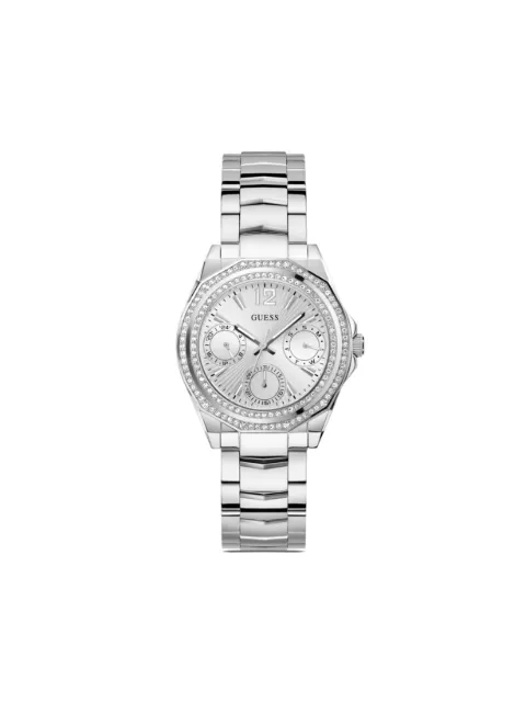 GUESS USA crystal quartz 36mm watch Silver GW0685L1