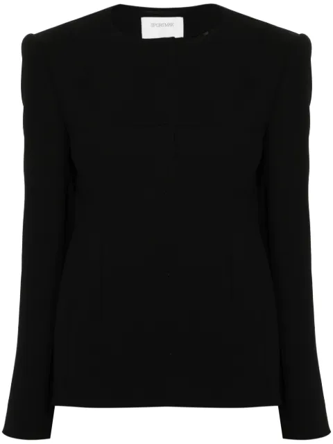 Sportmax collarless single-breasted blazer Black 12041063600