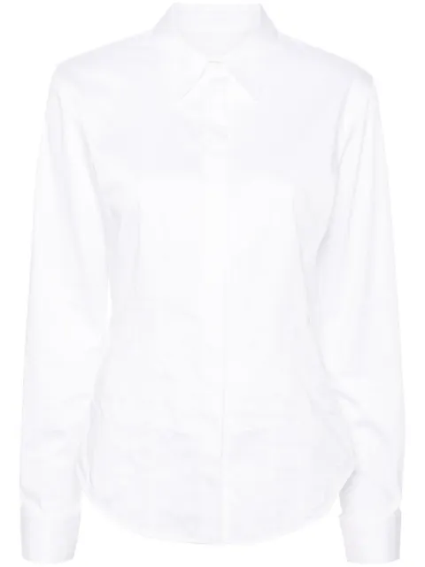 Helmut Lang classic-collar poplin shirt White O01HW517