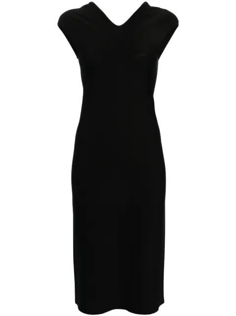 MRZ V-neck pencil midi dress Black S240014