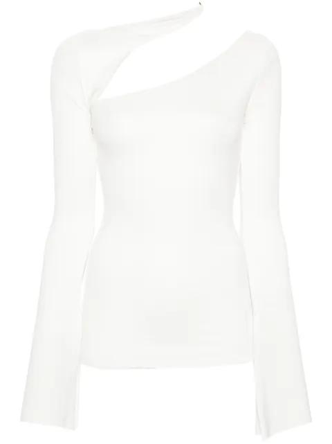 MANURÍ Sandy cut out-detail blouse White MRAW2324DN024