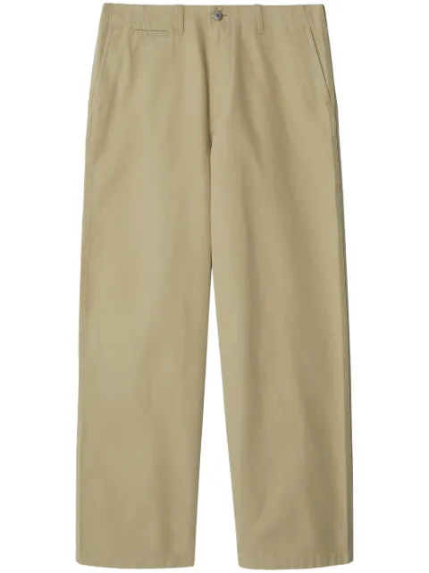 Burberry straight-leg cotton chinos Neutrals 8083620
