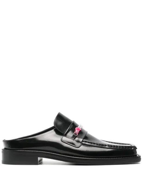 Martine Rose bead chain leather loafers Black MRSS241053
