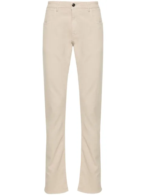 Canali mid-rise slim trousers Neutrals 91751PD01357