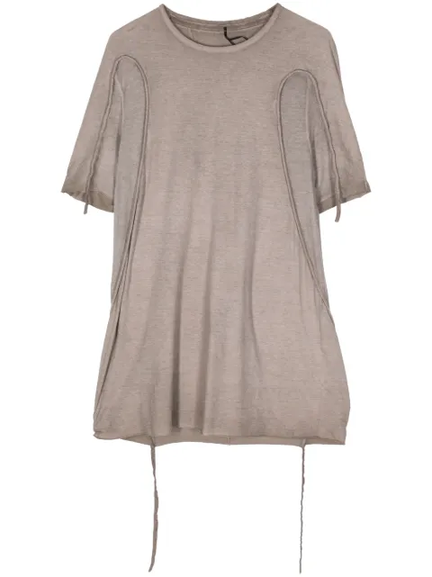 Masnada draped-detail cotton T-shirt Neutrals M3280SHALE