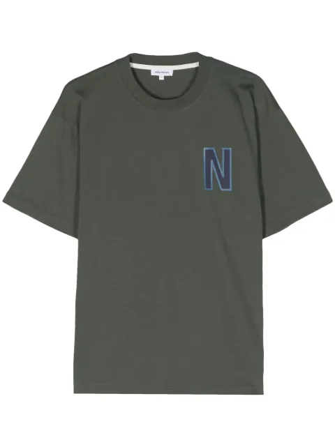 Norse Projects Simon logo-print T-shirt Green N010659
