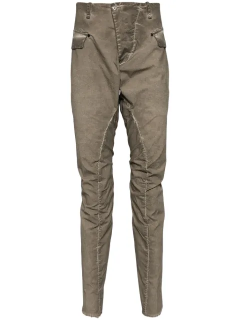 Masnada crinkled tapered trousers Neutrals M3232