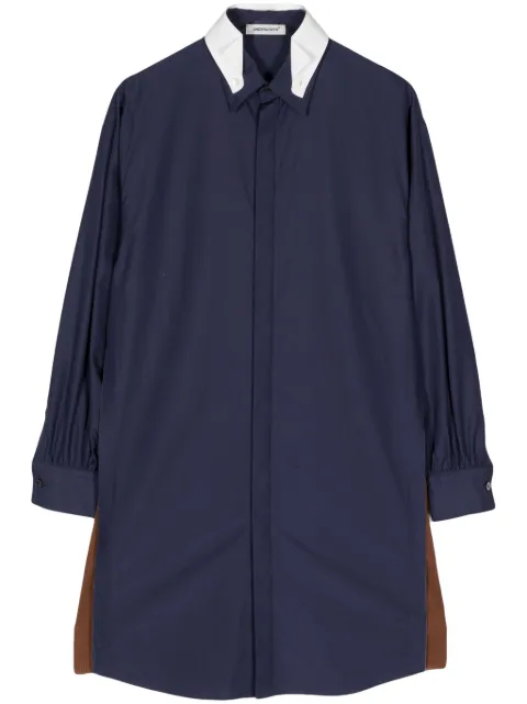 Undercover double-collar cotton shirt Blue UP1D1402