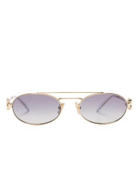 Miu Miu Eyewear oval-frame sunglasses Gold SMU54ZZVN50D