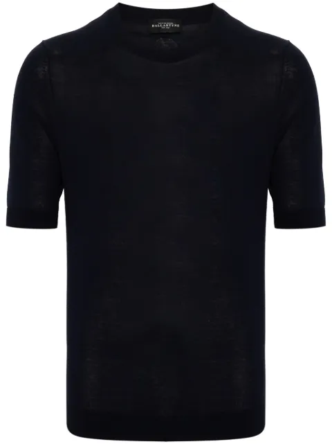 Ballantyne ribbed-trim T-shirt Blue B2W03518C23