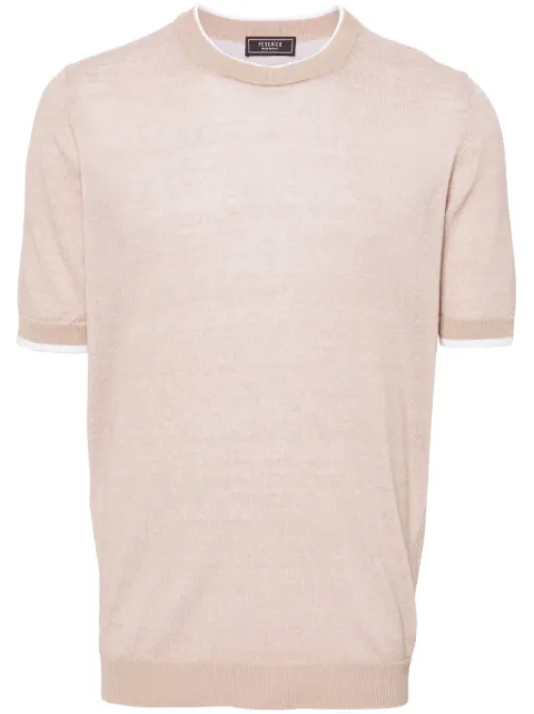Peserico mélange-effect T-shirt Neutrals R59351F129056N