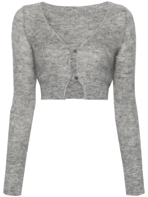 Jacquemus brushed-finish cardigan Grey 241KN2032356950