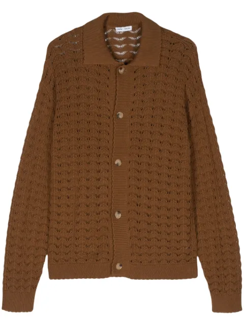 Cmmn Swdn Einar crochet-knit cardigan Brown M24KN7028