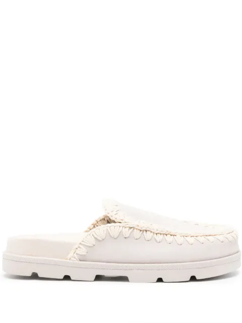 Mou almond suede slippers Neutrals SW631002C