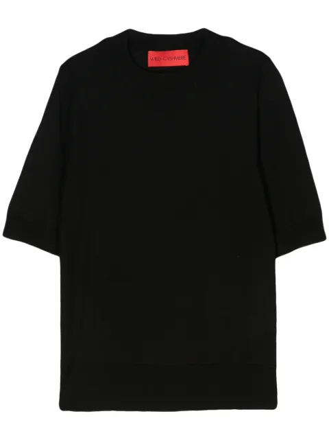 Wild Cashmere Selena fine-ribbed top Black 241SSELENA