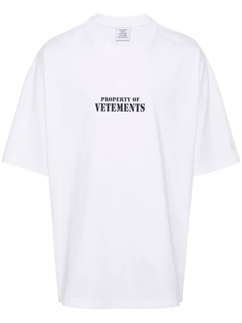VETEMENTS logo-print cotton T-shirt White UE64TR330W