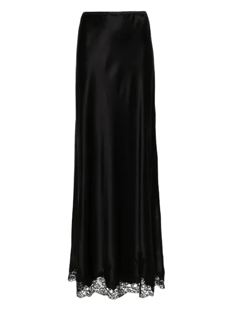 Carine Gilson lace-detail silk skirt Black AG8562DSS24