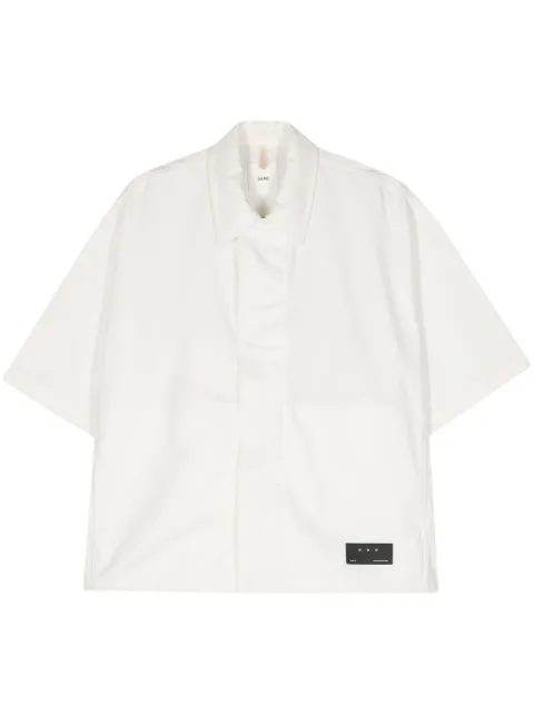 OAMC logo-patch cotton shirt White 24E28OAU23COT00991