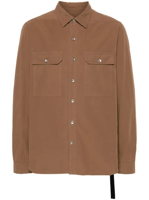 Rick Owens DRKSHDW button-up cotton shirt Brown DU01D1296P
