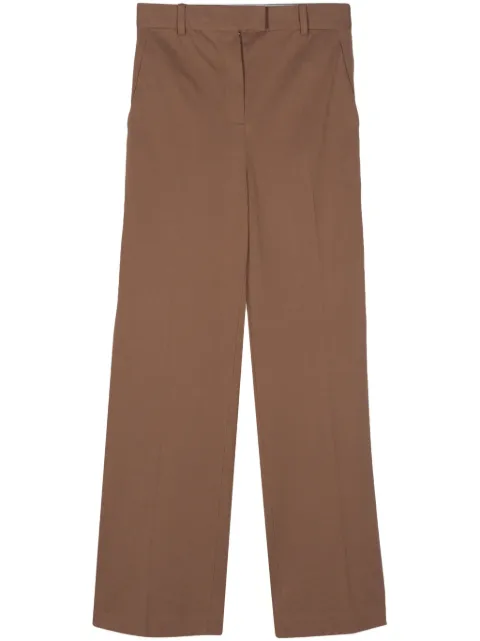 Circolo 1901 piqué-weave straight trousers Brown FD3014