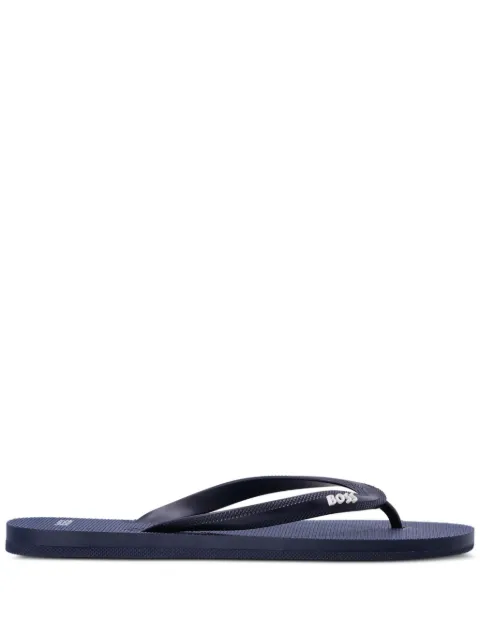 BOSS italian-made flip-flops with contrast logo detail Blue 50498208