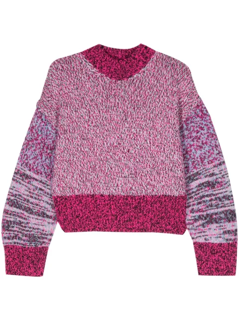 LOEWE Anagram-detail knitted jumper Pink S540Y14KF0