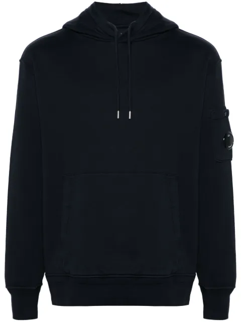 C.P. Company Diagonal Fleece cotton hoodie Blue 16CMSS099A110044G