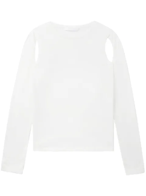 Helmut Lang cut-out fine-knit jumper White O02HW703